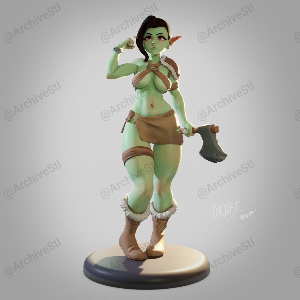 兽人女孩(Orc Girl) 3D打印模型图纸